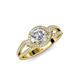 4 - Liora Signature Diamond Eye Halo Engagement Ring 