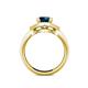 5 - Liora Signature Blue and White Diamond Eye Halo Engagement Ring 
