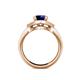 5 - Liora Signature Blue Sapphire and Diamond Eye Halo Engagement Ring 
