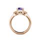 5 - Liora Signature Iolite and Diamond Eye Halo Engagement Ring 