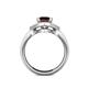 5 - Liora Signature Red Garnet and Diamond Eye Halo Engagement Ring 