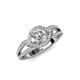 4 - Liora Signature Diamond Eye Halo Engagement Ring 