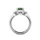 5 - Liora Signature Diamond and Lab Created Alexandrite Eye Halo Engagement Ring 