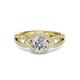 3 - Liora Signature Round Diamond Eye Halo Engagement Ring 