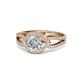 1 - Liora Signature Diamond Eye Halo Engagement Ring 