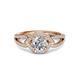 3 - Liora Signature Diamond Eye Halo Engagement Ring 