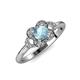 4 - Kyra Signature Aquamarine and Diamond Engagement Ring 