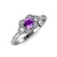 4 - Kyra Signature Amethyst and Diamond Engagement Ring 