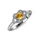4 - Kyra Signature Citrine and Diamond Engagement Ring 