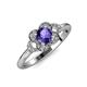 4 - Kyra Signature Iolite and Diamond Engagement Ring 