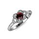 4 - Kyra Signature Red Garnet and Diamond Engagement Ring 