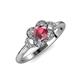 4 - Kyra Signature Rhodolite Garnet and Diamond Engagement Ring 