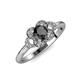 4 - Kyra Signature Black and White Diamond Engagement Ring 