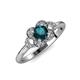 4 - Kyra Signature London Blue Topaz and Diamond Engagement Ring 