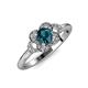 4 - Kyra Signature Blue and White Diamond Engagement Ring 