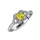 4 - Kyra Signature Yellow and White Diamond Engagement Ring 