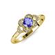 4 - Kyra Signature Tanzanite and Diamond Engagement Ring 