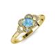 4 - Kyra Signature Blue Topaz and Diamond Engagement Ring 