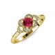 4 - Kyra Signature Ruby and Diamond Engagement Ring 