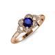 4 - Kyra Signature Blue Sapphire and Diamond Engagement Ring 