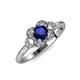 4 - Kyra Signature Blue Sapphire and Diamond Engagement Ring 