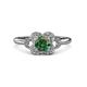 3 - Kyra Signature Diamond and Lab Created Alexandrite Engagement Ring 