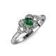 4 - Kyra Signature Diamond and Lab Created Alexandrite Engagement Ring 