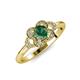 4 - Kyra Signature Diamond and Lab Created Alexandrite Engagement Ring 
