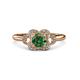 3 - Kyra Signature Diamond and Lab Created Alexandrite Engagement Ring 