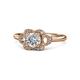 1 - Kyra Signature Round Diamond Engagement Ring 