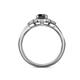 5 - Kyra Signature Black and White Diamond Engagement Ring 