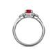 5 - Kyra Signature Ruby and Diamond Engagement Ring 