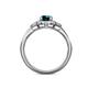 5 - Kyra Signature London Blue Topaz and Diamond Engagement Ring 