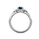 5 - Kyra Signature Blue and White Diamond Engagement Ring 