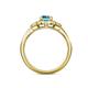 5 - Kyra Signature Blue Topaz and Diamond Engagement Ring 