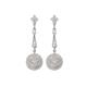 1 - Olivia AGS Certified Diamond Art Deco Dangling Earrings 