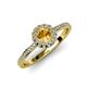 4 - Jolie Signature Citrine and Diamond Floral Halo Engagement Ring 