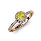 4 - Jolie Signature Yellow and White Diamond Floral Halo Engagement Ring 