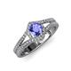 4 - Meryl Signature Tanzanite and Diamond Engagement Ring 