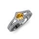 4 - Meryl Signature Citrine and Diamond Engagement Ring 