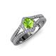 4 - Meryl Signature Peridot and Diamond Engagement Ring 