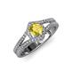 4 - Meryl Signature Yellow Sapphire and Diamond Engagement Ring 