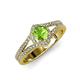 4 - Meryl Signature Peridot and Diamond Engagement Ring 