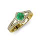 4 - Meryl Signature Emerald and Diamond Engagement Ring 