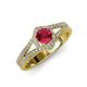 4 - Meryl Signature Ruby and Diamond Engagement Ring 