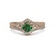 3 - Meryl Signature Diamond and Lab Created Alexandrite Engagement Ring 