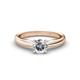 1 - Adsila 1.00 ct IGI Certified Lab Grown Diamond Round (6.50 mm) Solitaire Engagement Ring 