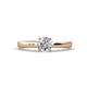 1 - Annora 1.00 ct IGI Certified Lab Grown Diamond Round (6.50 mm) Solitaire Engagement Ring 