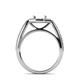 5 - Aura Semi Mount Halo Engagement Ring 