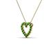3 - Zayna Green Garnet Heart Pendant 